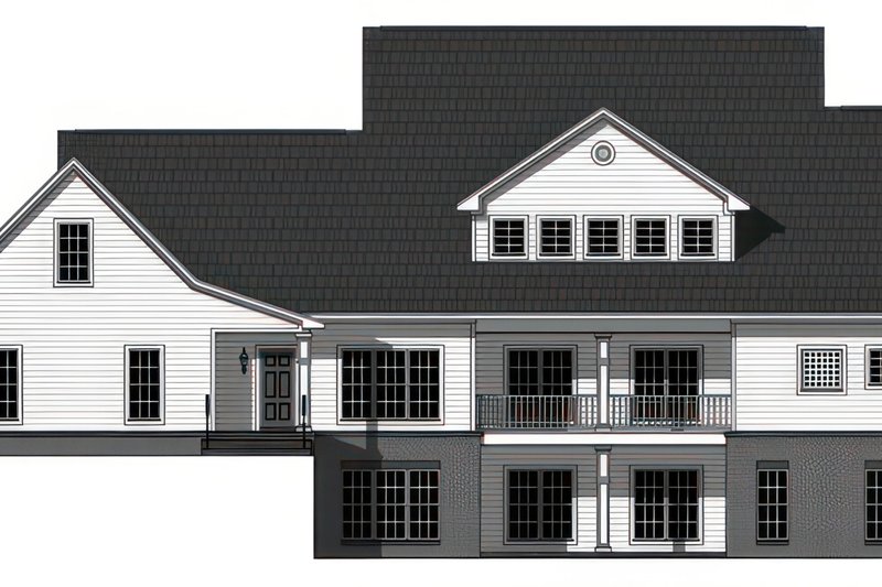 Dream House Plan - Exterior - Rear Elevation for Farmhouse House Plan #21-658 - 4 bed, 3.5 bath