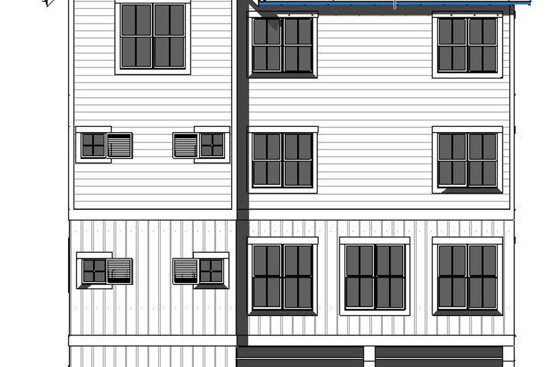 House Blueprint - Exterior - Rear Elevation for Beach House Plan #901-152 - 7 bed, 5.5 bath
