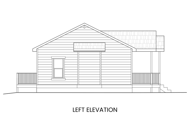 House Design - Exterior - Other Elevation for Craftsman House Plan #1108-8 - 2 bed, 1 bath