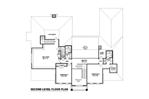 Floor Plan - Upper Floor for Colonial House Plan #81-1658 - 4 bed, 4 bath