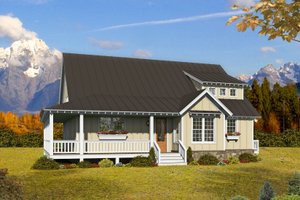Country Exterior - Front Elevation Plan #932-311
