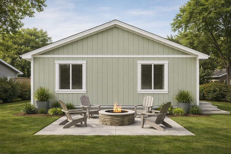 Architectural House Design - Exterior - Rear Elevation for Craftsman House Plan #112-294 - 3 bed, 2 bath
