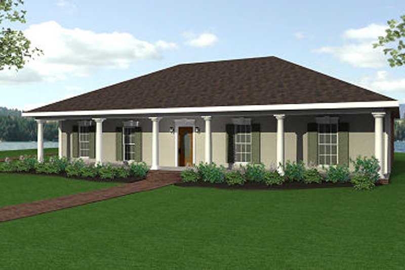 Architectural House Design - Country Exterior - Front Elevation Plan #44-116