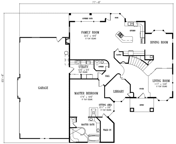 Traditional Floor Plan - Main Floor Plan #1-848