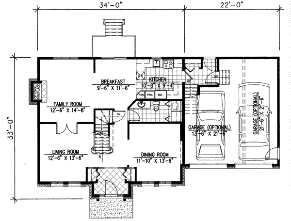 European Floor Plan - Main Floor Plan #138-159