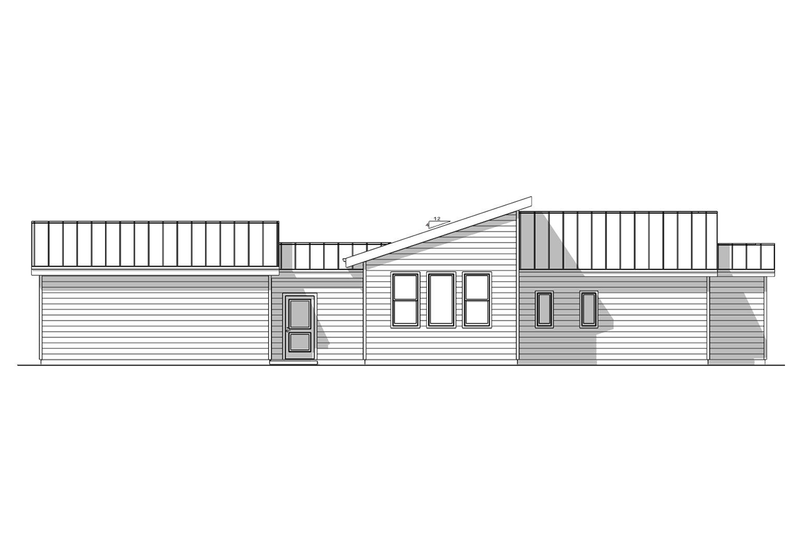 Dream House Plan - Exterior - Rear Elevation for Modern House Plan #1099-22 - 3 bed, 2.5 bath
