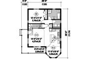 European Style House Plan - 4 Beds 1 Baths 2079 Sq/Ft Plan #25-4385 