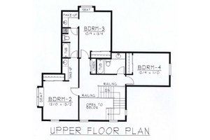 Floor Plan - Upper Floor for Craftsman House Plan #112-146 - 5 bed, 4 bath