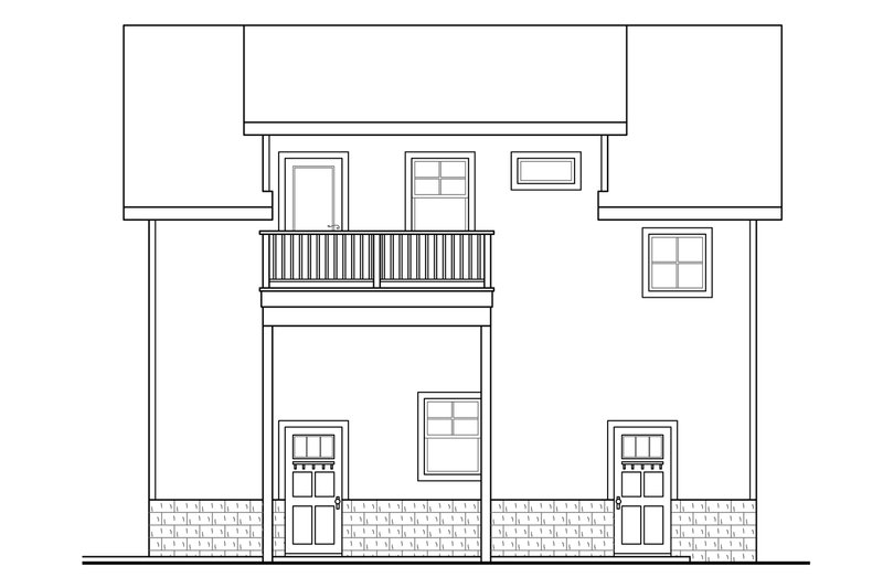 House Plan Design - Exterior - Other Elevation 1 for Traditional House Plan #124-959 - 1 bed, 1 bath