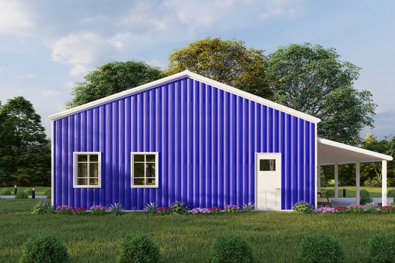 House Design - Exterior - Other Elevation 4 for Barndominium House Plan #1107-34 - 3 bed, 2 bath