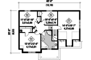 European Style House Plan - 3 Beds 1 Baths 1699 Sq/Ft Plan #25-4852 