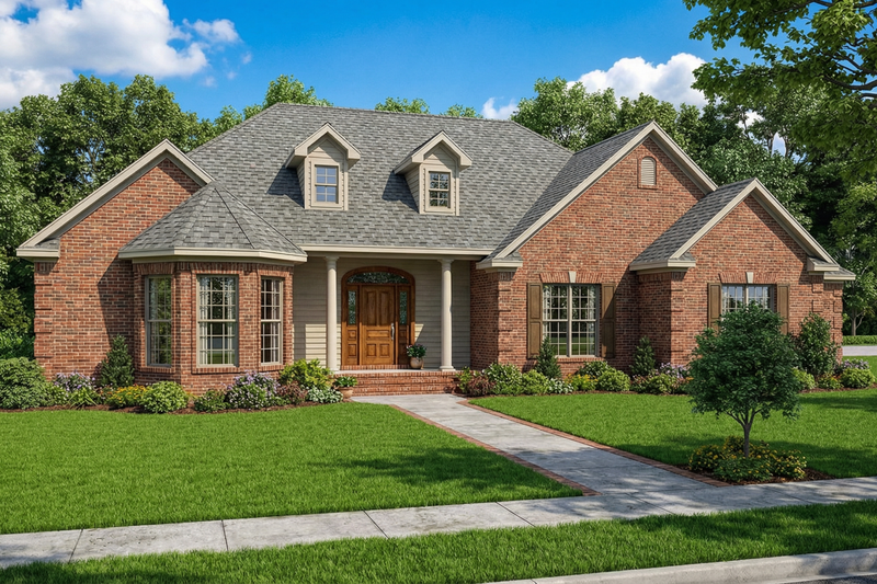 Home Plan - Country Exterior - Front Elevation Plan #17-2915