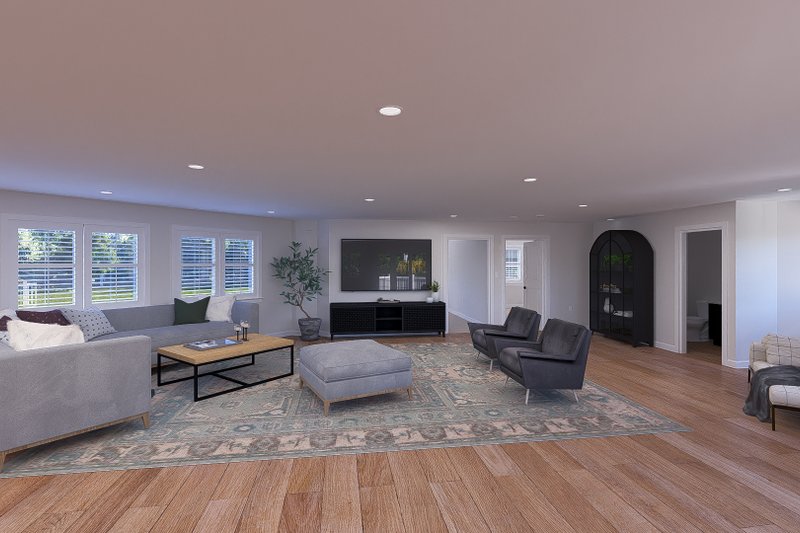 House Design - Interior - Family Room for Barndominium House Plan #1060-339 - 2 bed, 1.5 bath