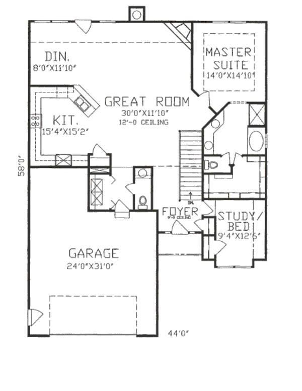 Floor Plan - Main Floor Plan #405-212