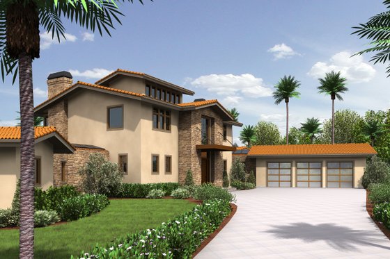 Exterior - Front Elevation 6 for Modern House Plan #48-468 - 4 bed, 5.5 bath