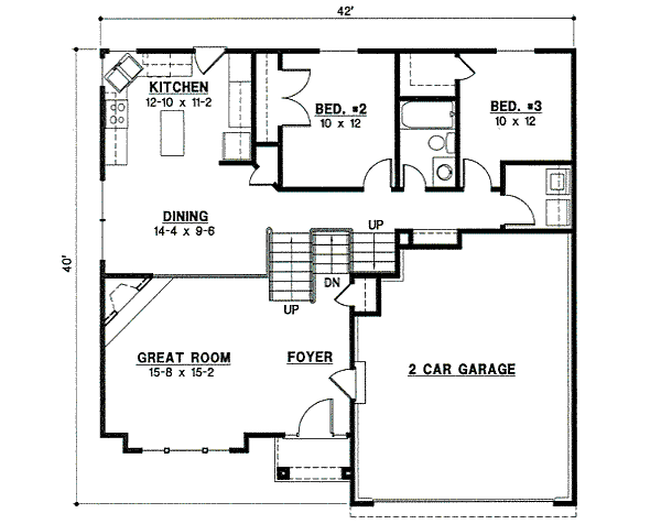 Traditional Floor Plan - Main Floor Plan #67-790