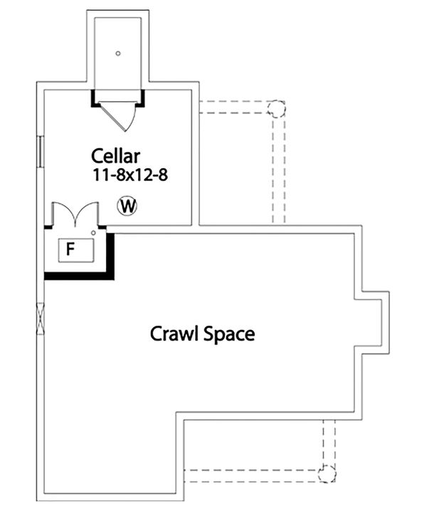 Home Plan - Cottage Floor Plan - Lower Floor Plan #22-572