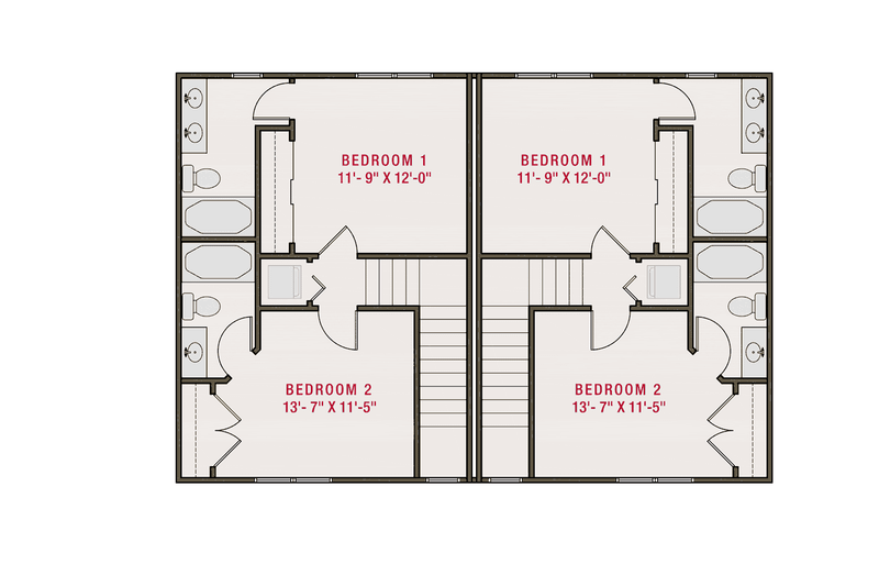 Home Plan - Floor Plan - Upper Floor for Craftsman House Plan #461-117 - 2 bed, 2.5 bath