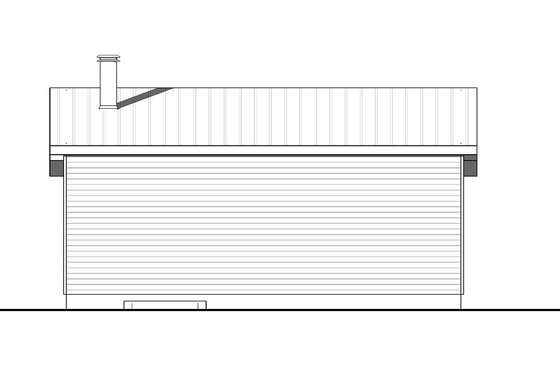 Exterior - Rear Elevation for Cottage House Plan #23-2300 - 1 bed, 1 bath