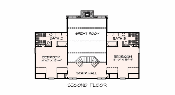 Country Floor Plan - Upper Floor Plan #140-112