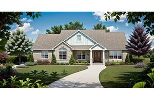 Craftsman Exterior - Front Elevation Plan #58-204