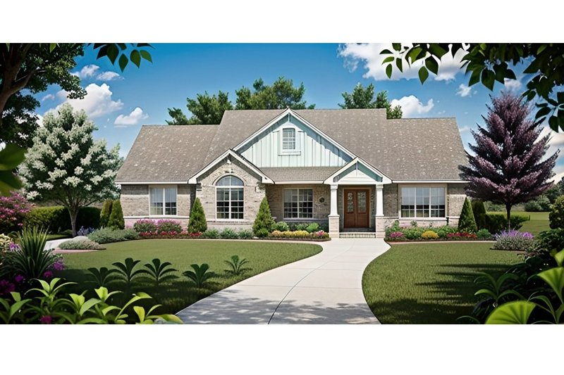 Dream House Plan - Craftsman Exterior - Front Elevation Plan #58-204