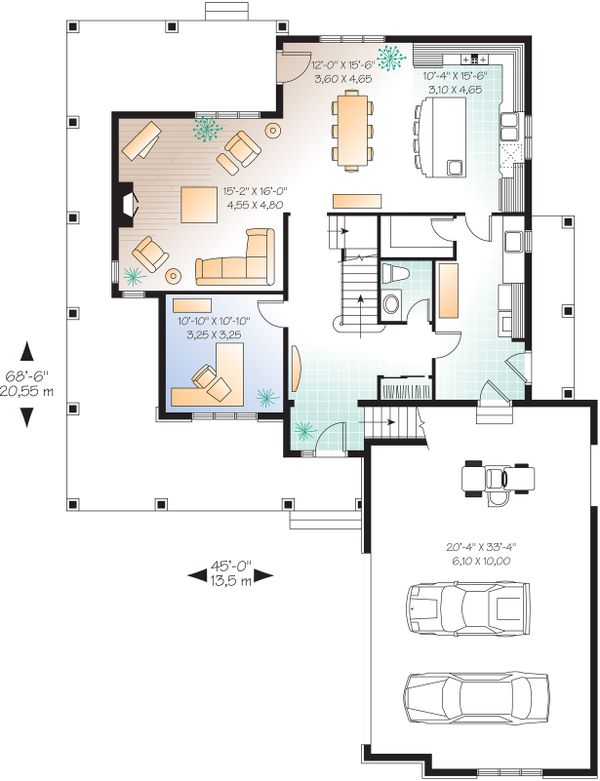 Home Plan - Farmhouse Floor Plan - Main Floor Plan #23-587