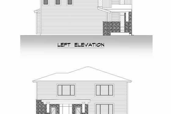 Exterior - Other Elevation 3 for Contemporary House Plan #1066-190 - 5 bed, 4.5 bath