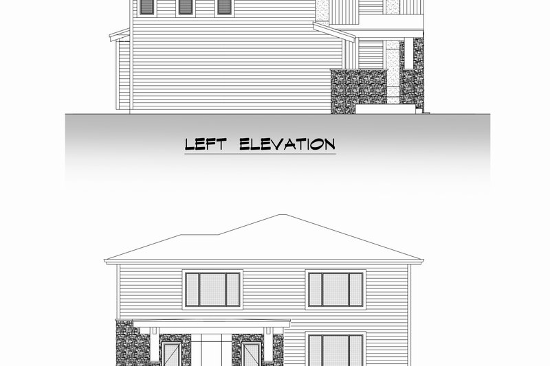 House Plan Design - Exterior - Other Elevation 3 for Contemporary House Plan #1066-190 - 5 bed, 4.5 bath