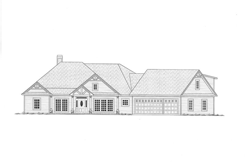 Architectural House Design - Exterior - Front Elevation 4 for Traditional House Plan #437-106 - 3 bed, 3 bath