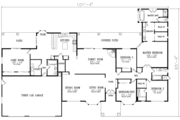 Adobe / Southwestern Style House Plan - 4 Beds 4 Baths 3400 Sq/Ft Plan #1-824 