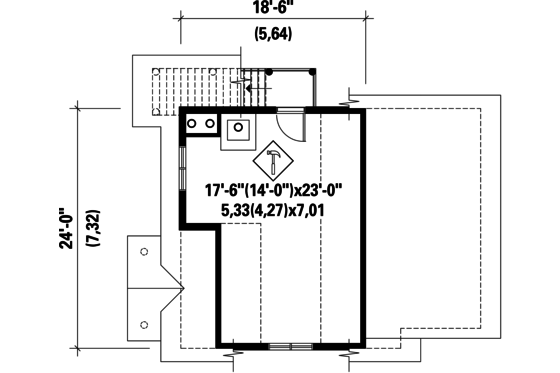Floor Plan - Upper Floor for Country House Plan #25-4749, 0 bath