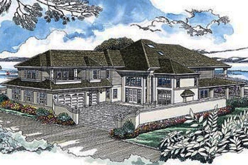 Home Plan - Exterior - Front Elevation 4 for Prairie House Plan #47-321 - 4 bed, 4.5 bath