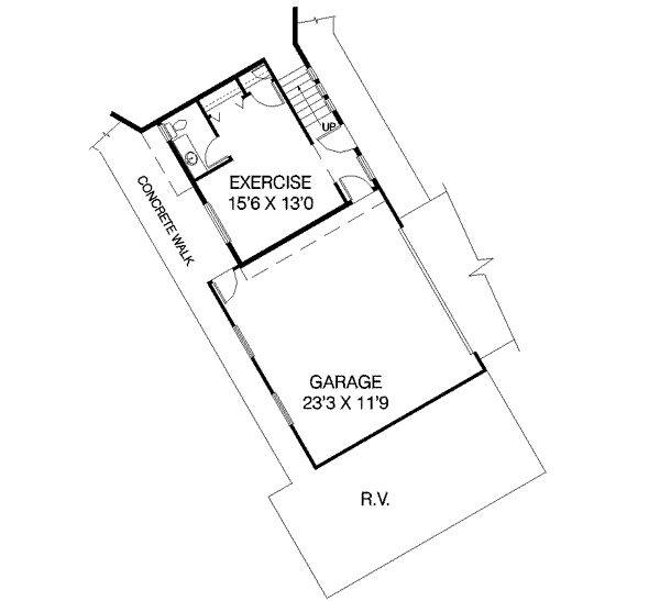 Home Plan - Traditional Floor Plan - Lower Floor Plan #60-372
