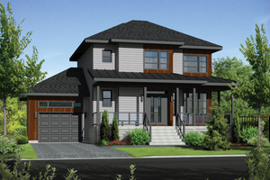 Contemporary Exterior - Front Elevation Plan #25-4373