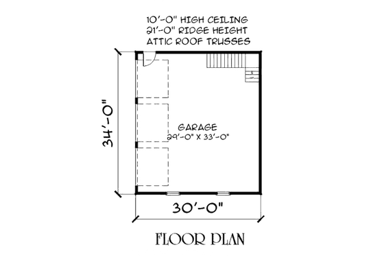 Floor Plan - Main Floor for Traditional House Plan #75-210, 0 bath
