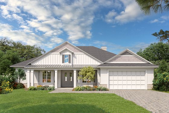 Exterior - Front Elevation for Farmhouse House Plan #938-54 - 3 bed, 3 bath