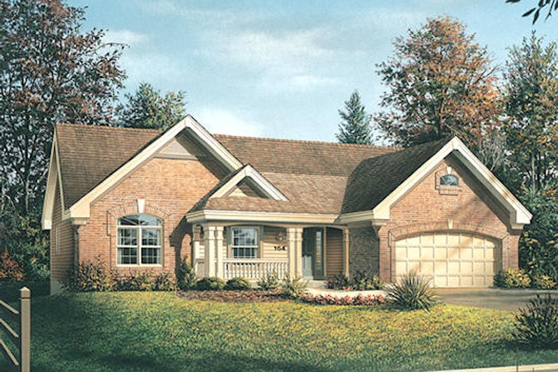 Architectural House Design - Traditional Exterior - Front Elevation Plan #57-369