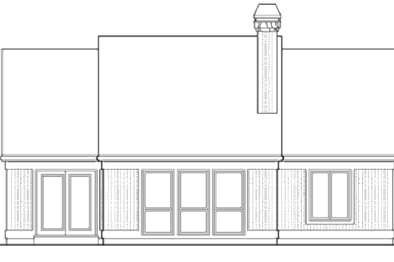 Exterior - Rear Elevation for Traditional House Plan #48-270 - 3 bed, 2 bath