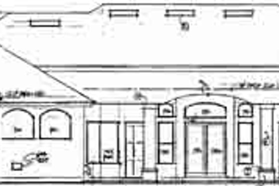 Exterior - Rear Elevation for European House Plan #135-125 - 4 bed, 4 bath