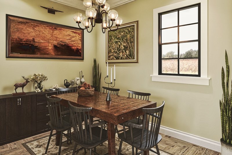 Architectural House Design - Interior - Dining Room 1 for Craftsman House Plan #54-435 - 3 bed, 2.5 bath