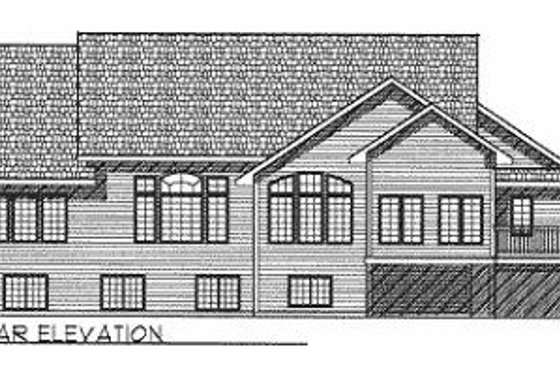 Exterior - Rear Elevation for Traditional House Plan #70-366 - 2 bed, 2 bath