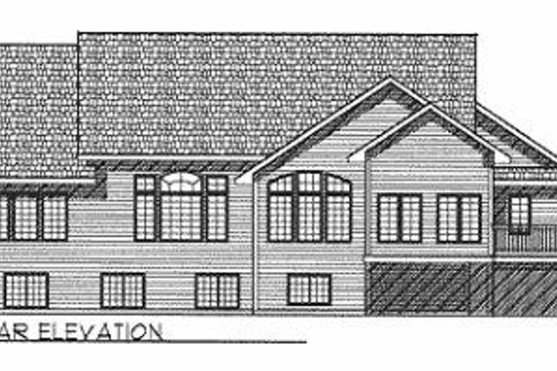 Home Plan - Exterior - Rear Elevation for Traditional House Plan #70-366 - 2 bed, 2 bath