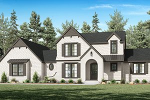 House Design - Exterior - Front Elevation for Farmhouse House Plan #1070-208 - 4 bed, 2.5 bath