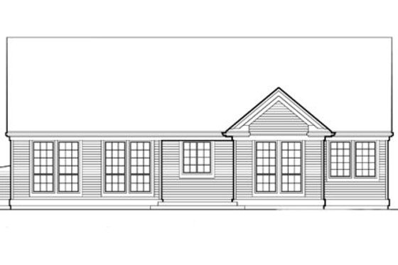 Exterior - Rear Elevation for Traditional House Plan #48-124 - 3 bed, 2 bath