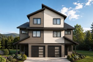 Dream House Plan - Exterior - Front Elevation for Modern House Plan #124-1472 - 10 bed, 10 bath