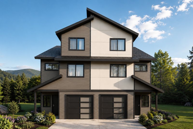Dream House Plan - Exterior - Front Elevation 2 for Modern House Plan #124-1472 - 10 bed, 10 bath