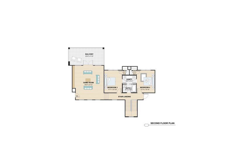 Dream House Plan - Floor Plan - Upper Floor for Country House Plan #1110-35 - 4 bed, 3 bath