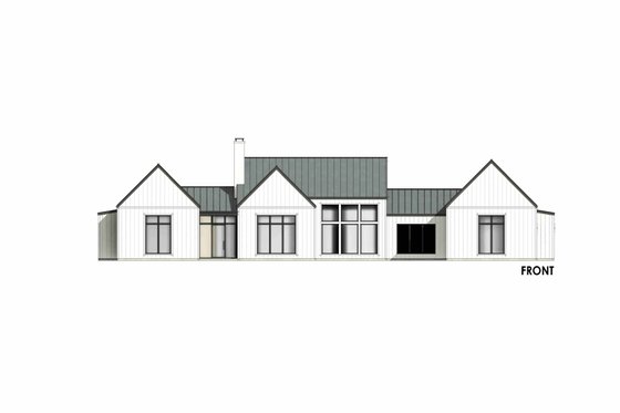Exterior - Front Elevation 5 for Modern House Plan #1096-95 - 3 bed, 2 bath