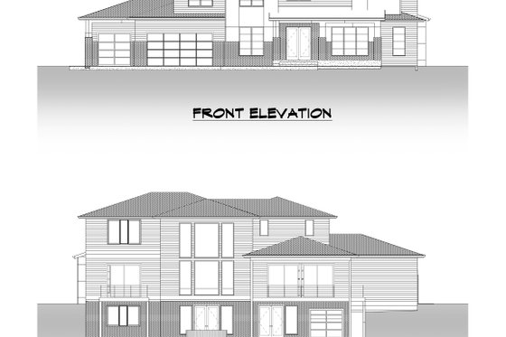 Exterior - Other Elevation 2 for Contemporary House Plan #1066-148 - 5 bed, 5.5 bath